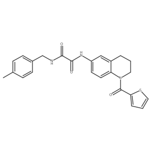 N1-(4-methylbenzyl)-N2-(1-(thiophene-2-carbonyl)-1,2,3,4-tetrahydroquinolin-6-yl)oxalamide Structure