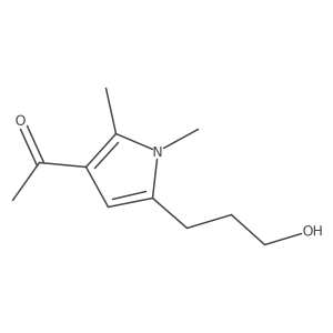 1-[5-(3-Hydroxypropyl)-1,2-dimethylpyrrol-3-yl]ethanone结构式