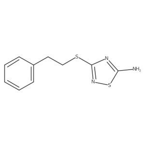 3-[(2-Phenylethyl)sulfanyl]-1,2,4-thiadiazol-5-amine Structure