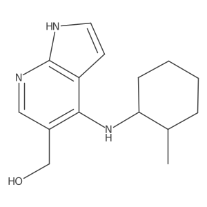 1h-Pyrrolo[2,3-b]pyridine-5-methanol,4-[[(1s,2r)-2-methylcyclohexyl]amino]- Structure