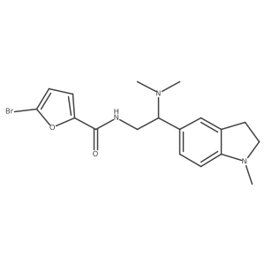 5-bromo-N-(2-(dimethylamino)-2-(1-methylindolin-5-yl)ethyl)furan-2-carboxamide结构式
