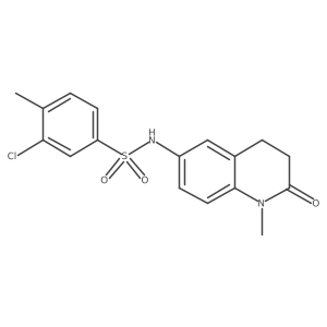 3-chloro-4-methyl-N-(1-methyl-2-oxo-1,2,3,4-tetrahydroquinolin-6-yl)benzene-1-sulfonamide结构式