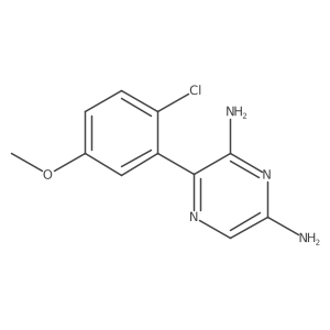 3-(2-Chloro-5-methoxyphenyl)pyrazine-2,6-diamine结构式