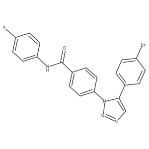 4-[5-(4-Bromophenyl)-1H-1,2,3-triazol-1-yl]-N-(4-fluorophenyl)benzamide结构式
