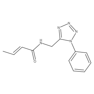 (Z)-N-((1-phenyl-1H-tetrazol-5-yl)methyl)but-2-enamide结构式
