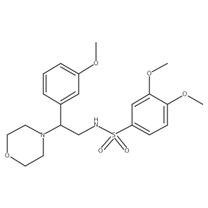 3,4-dimethoxy-N-(2-(3-methoxyphenyl)-2-morpholinoethyl)benzenesulfonamide结构式