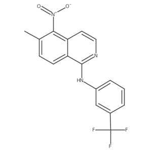 6-Methyl-5-nitro-N-(3-(trifluoromethyl)phenyl)isoquinolin-l-amine结构式
