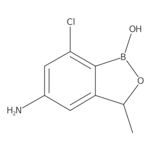 5-Amino-7-chloro-3-methylbenzo[c][1,2]oxaborol-1(3H)-ol结构式