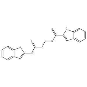 N~2~-[3-(1,3-benzothiazol-2-ylamino)-3-oxopropyl]-1H-indole-2-carboxamide Structure