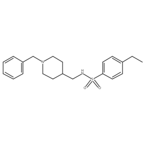N-((1-benzylpiperidin-4-yl)methyl)-4-ethylbenzenesulfonamide结构式