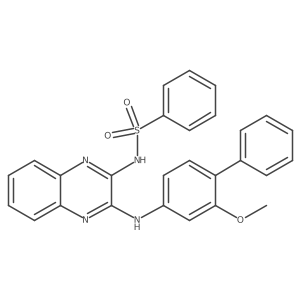 n-(3-(2-Methoxybiphenyl-4-ylamino)quinoxalin-2-yl)benzenesulfonamide结构式