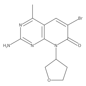 2-amino-6-bromo-4-methyl-8-(tetrahydrofuran-3-yl)pyrido[2,3-d]pyrimidin-7(8H)-one Structure