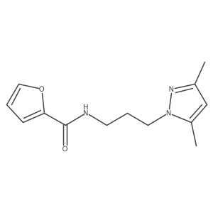 n-(3-(3,5-Dimethyl-1h-pyrazol-1-yl)propyl)furan-2-carboxamide结构式