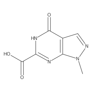 1-methyl-4-oxo-1H,4H,5H-pyrazolo[3,4-d]pyrimidine-6-carboxylic acid结构式