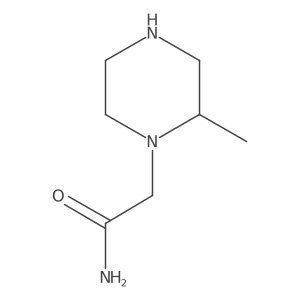 (2R)-2-Methyl-1-piperazineacetamide结构式