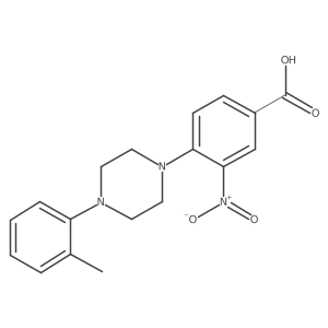 3-Nitro-4-(4-o-tolylpiperazin-1-yl)benzoic acid Structure