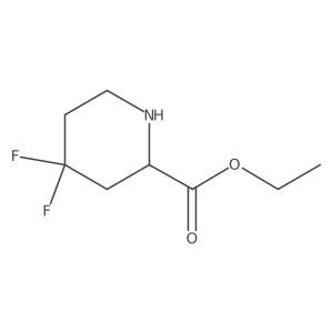 Ethyl 4,4-difluoropiperidine-2-carboxylate结构式
