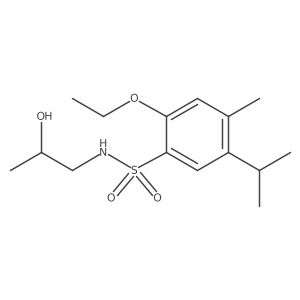 2-ethoxy-N-(2-hydroxypropyl)-5-isopropyl-4-methylbenzenesulfonamide结构式