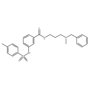 Cc1ccc(S(=O)(=O)Nc2cccc(C(=O)NCCCN(C)Cc3ccccc3)c2)cc1结构式