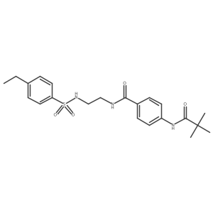 N-(2-(4-ethylphenylsulfonamido)ethyl)-4-pivalamidobenzamide结构式
