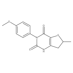 2-mercapto-3-(4-methoxyphenyl)-6-methyl-6,7-dihydrothieno[3,2-d]pyrimidin-4(3H)-one结构式