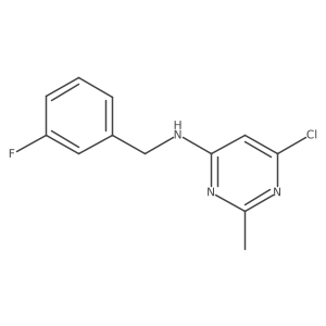 6-chloro-N-[(3-fluorophenyl)methyl]-2-methylpyrimidin-4-amine Structure