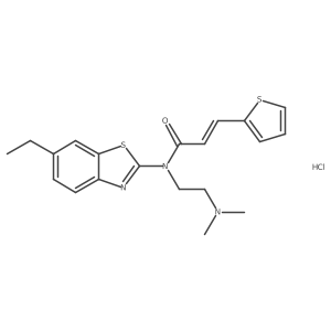 (E)-N-(2-(dimethylamino)ethyl)-N-(6-ethylbenzo[d]thiazol-2-yl)-3-(thiophen-2-yl)acrylamide hydrochloride Structure