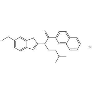 N-[2-(Dimethylamino)ethyl]-N-(6-ethyl-1,3-benzothiazol-2-YL)naphthalene-2-carboxamide hydrochloride Structure
