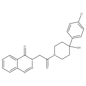O=C(Cn1nnc2ccccc2c1=O)N1CCC(O)(c2ccc(Cl)cc2)CC1结构式