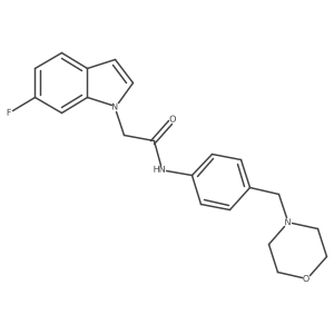 2-(6-fluoro-1H-indol-1-yl)-N-[4-(morpholin-4-ylmethyl)phenyl]acetamide Structure