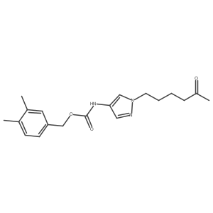 [1-(5-oxo-hexyl)-1H-pyrazol-4-yl]-carbamic acid 3,4-dimethyl-benzyl ester Structure