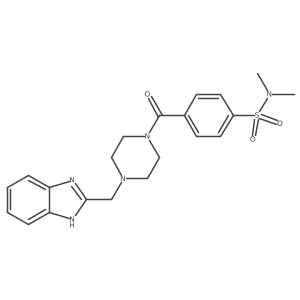 4-(4-((1H-benzo[d]imidazol-2-yl)methyl)piperazine-1-carbonyl)-N,N-dimethylbenzenesulfonamide结构式