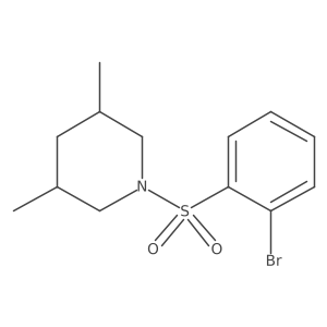 1-[(2-Bromophenyl)sulfonyl]-3,5-dimethylpiperidine Structure