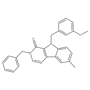 3-benzyl-5-(3-methoxybenzyl)-8-methyl-3H-pyrimido[5,4-b]indol-4(5H)-one Structure