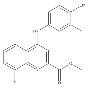 Methyl 4-[(4-bromo-3-methylphenyl)amino]-8-fluoroquinoline-2-carboxylate结构式