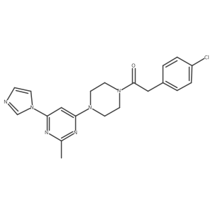 1-(4-(6-(1H-imidazol-1-yl)-2-methylpyrimidin-4-yl)piperazin-1-yl)-2-(4-chlorophenyl)ethanone Structure