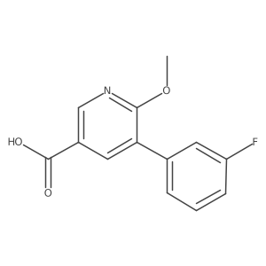 5-(3-Fluorophenyl)-6-methoxynicotinic acid结构式