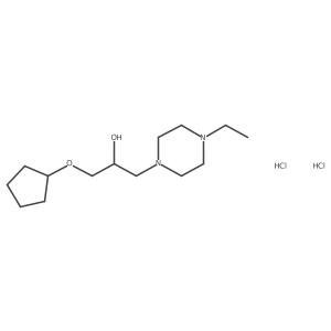 1-(Cyclopentyloxy)-3-(4-ethylpiperazin-1-yl)propan-2-ol dihydrochloride Structure