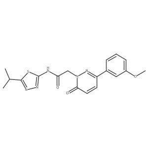 2-[3-(3-methoxyphenyl)-6-oxopyridazin-1(6H)-yl]-N-[(2E)-5-(propan-2-yl)-1,3,4-thiadiazol-2(3H)-ylidene]acetamide Structure