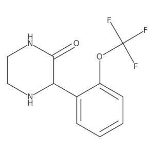 (S)-3-(2-(Trifluoromethoxy)phenyl)piperazin-2-one结构式