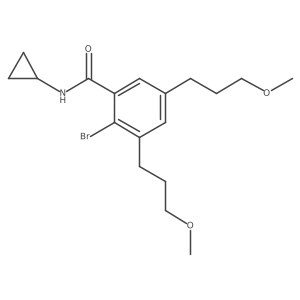2-bromo-N-cyclopropyl-3,5-bis(3-methoxypropyl)benzamide结构式