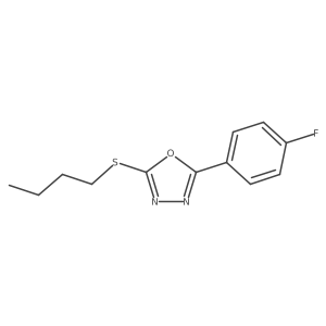 2-(Butylsulfanyl)-5-(4-fluorophenyl)-1,3,4-oxadiazole Structure