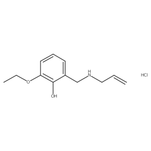 2-Ethoxy-6-{[(prop-2-en-1-yl)amino]methyl}phenol hydrochloride结构式