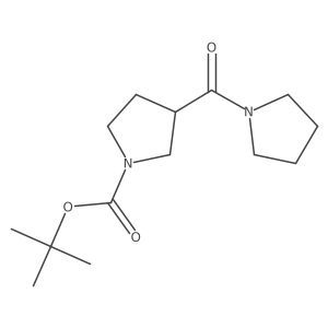 Tert-butyl 3-(pyrrolidine-1-carbonyl)pyrrolidine-1-carboxylate Structure