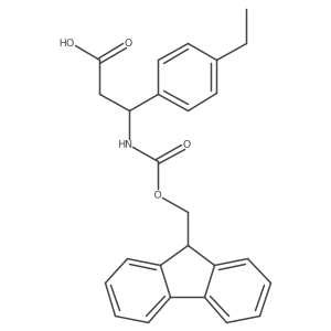 (3S)-3-(4-ethylphenyl)-3-({[(9H-fluoren-9-yl)methoxy]carbonyl}amino)propanoic acid结构式