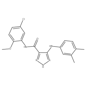 N-(5-chloro-2-methoxyphenyl)-5-[(3,4-dimethylphenyl)amino]-1H-1,2,3-triazole-4-carboxamide结构式