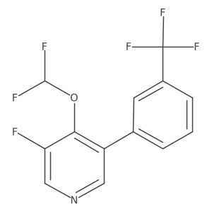 4-(Difluoromethoxy)-3-fluoro-5-(3-(trifluoromethyl)phenyl)pyridine Structure