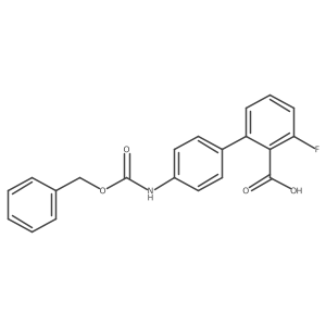 2-(4-Cbz-Aminopheny)-6-fluorobenzoic acid Structure
