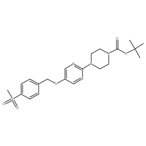 Tert-butyl 4-(5-{[4-(methylsulfonyl)benzyl]oxy}pyrimidin-2-yl)piperazine-1-carboxylate Structure