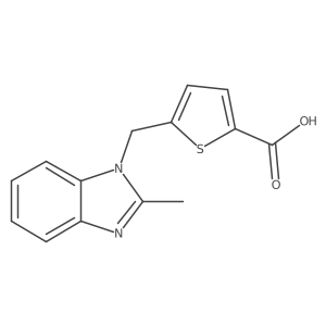5-[(2-Methyl-1H-benzimidazol-1-yl)methyl]-2-thiophenecarboxylic acid结构式